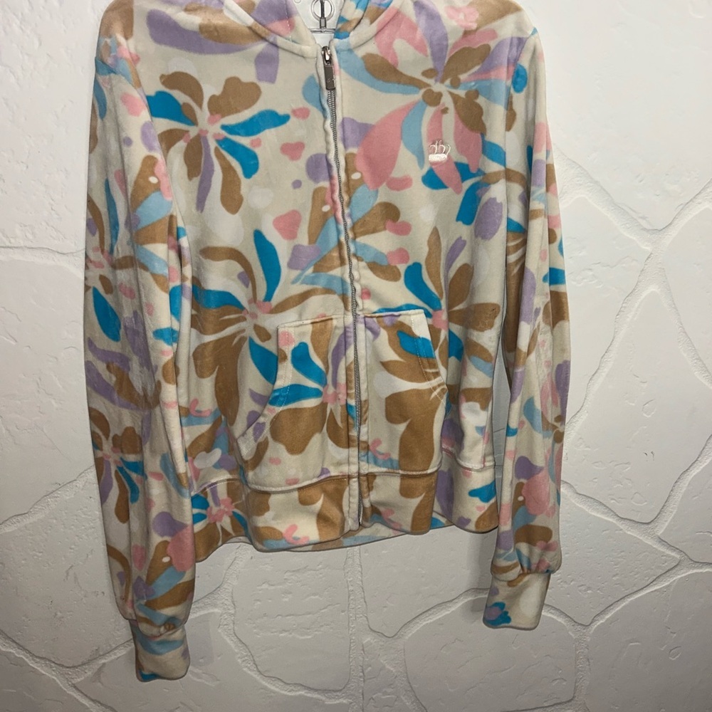 Juicy Couture Multicolor Floral zip up